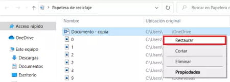 Cómo recuperar archivos borrados en OneDrive