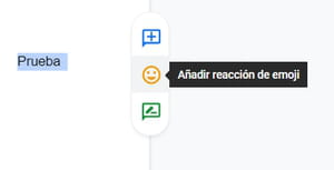 Cómo reaccionar con emojis en Google Docs