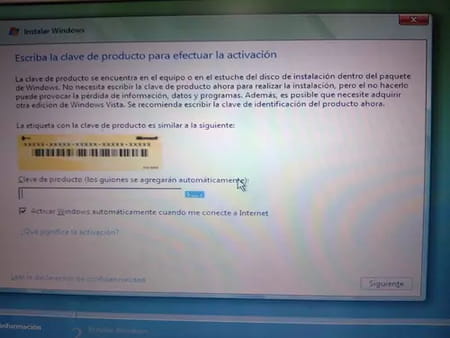 Instalar Windows Vista desde cero