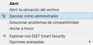 Abrir un programa como administrador una sola vez en Windows 8