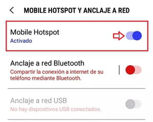 Compartir datos móviles desde Android por wifi