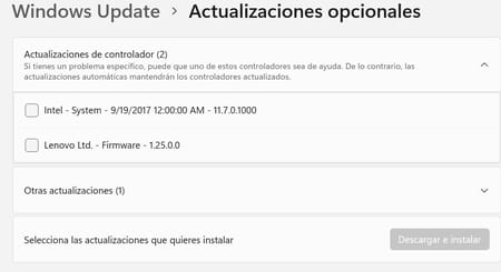 Actualización drivers Windows 11