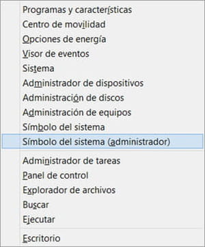 ¿Cómo abrir el Símbolo del sistema con privilegios elevados en Windows 8/8.1?