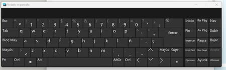 Activar teclado en pantalla en WIndows 11