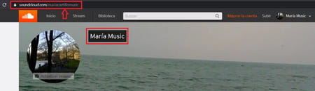 Cambiar nombre y URL de SoundCloud en el navegador web