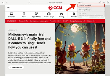Cómo traducir páginas de internet con Safari