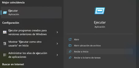 Añadir comando Ejecutar a Inicio de Windows 