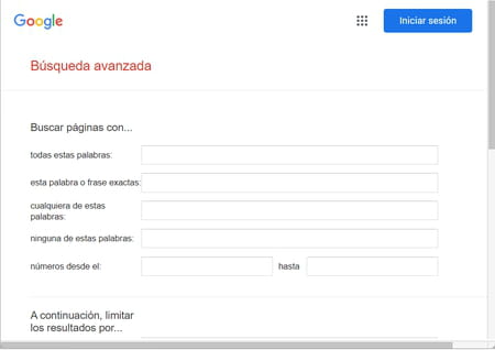 Búsqueda avanzada de Google