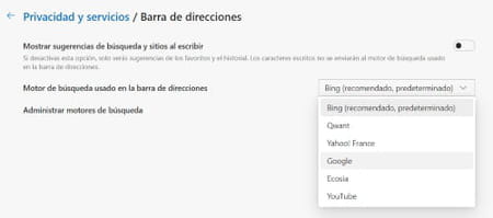 ¿Cómo establecer Google como motor de búsqueda predeterminado de Microsoft Edge?