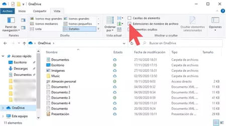 Cómo ver extensiones de archivo en Windows