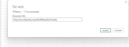 Importar datos desde web Excel