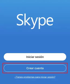 Crear una cuenta en Skype