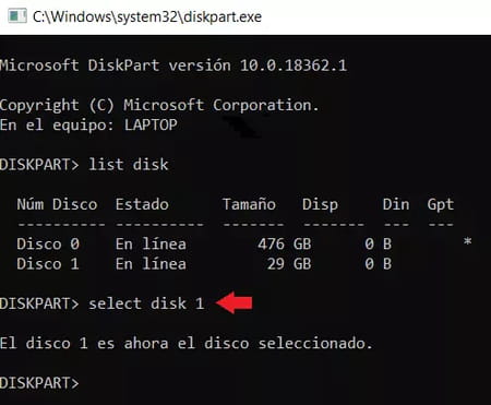 Cómo instalar Windows desde un USB desde el Símbolo del sistema