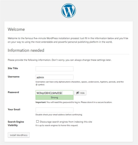 Instalación de WordPress