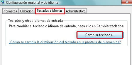 Fijar barra de idiomas en Windows 7