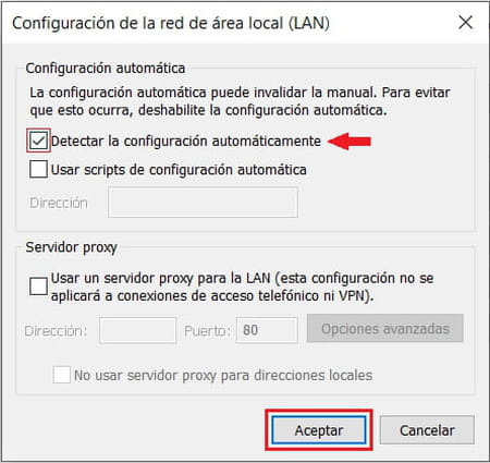 Verificar si hay problemas de red (Windows)