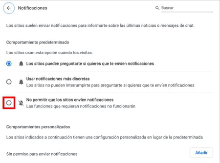 Cómo bloquear notificaciones en Chrome