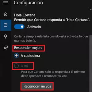 Activar "Hola Cortana" en Windows 10