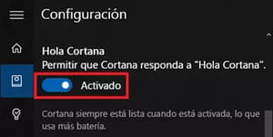 Activar "Hola Cortana" en Windows 10