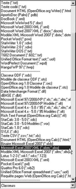 Tipos de formatos en Calc 