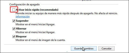 Cómo desactivar el inicio rápido en Windows 7