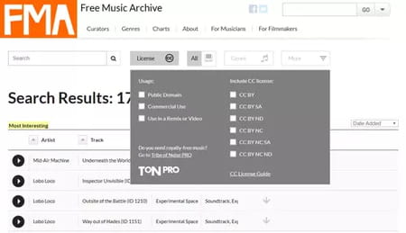 Descargar música gratis en Free Music Archive
