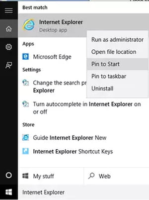 Cómo abrir Internet Explorer en tu PC desde Búsqueda