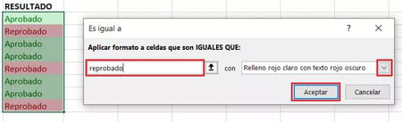 Cambiar el color de la letra usando el formato condicional en Excel