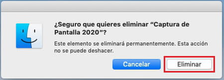 Cómo borrar archivos directamente en Mac