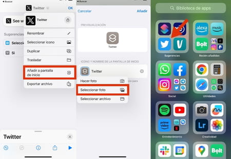 Cómo cambiar el icono de Twitter en iPhone