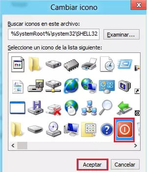 Crear un acceso directo para apagar Windows 10