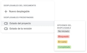 Cómo agregar un menú desplegable en Google Docs