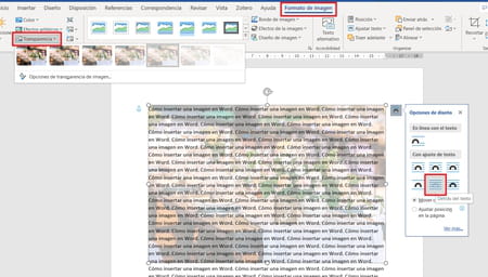 Cómo insertar una imagen en Word sin mover el texto