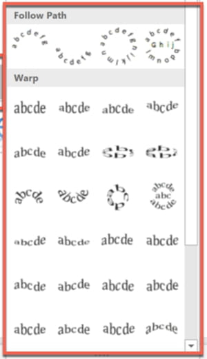 PowerPoint curved text