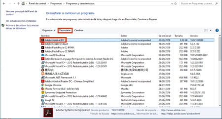 Cómo desinstalar Adobe Acrobat