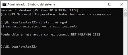 Verificar la ejecución del servicio WMI (Windows)