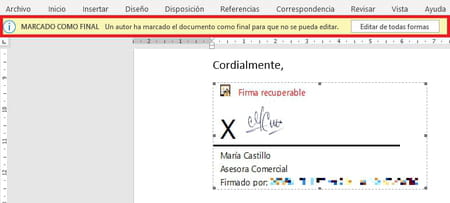 ¿Cómo insertar una firma digital en Word utilizando la herramienta ‘Línea de firma’?