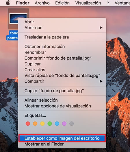 ¿Cómo cambiar el fondo de escritorio en Mac?