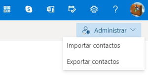 Exportar contactos desde Outlook.com