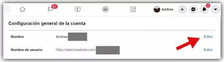 Cómo cambiar tu nombre en Facebook