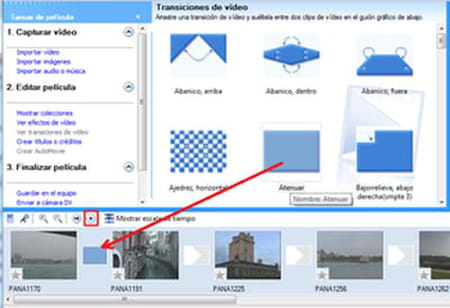 Añadir una transición en Windows Movie Maker