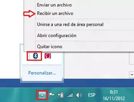 Activar el Bluetooth en Windows 8