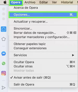 Cambiar la carpeta de descargas en Opera