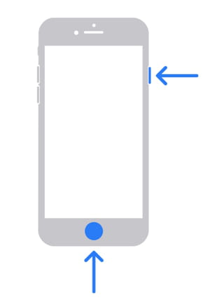 Hacer una captura de pantalla en iPhone modelo antiguo