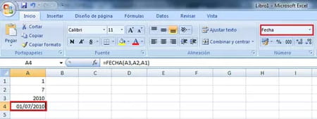 Cómo unir día, mes y año en Excel