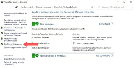 Configurar el firewall para bloquear la conexión de un programa