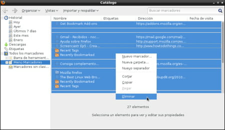 Cómo borrar los marcadores en tu navegador