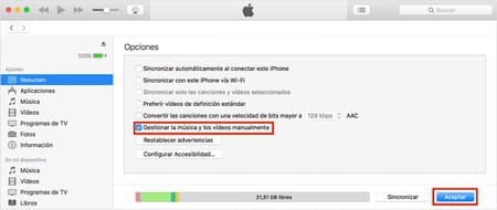 Cómo añadir música a tu iPod desde iTunes