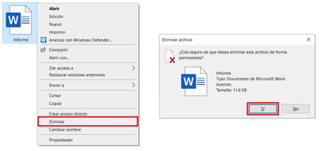 Cómo eliminar un archivo definitivamente en Windows