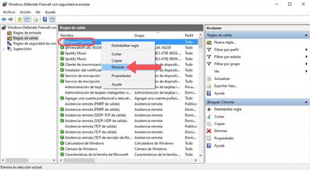 Bloquear un programa con el firewall de Windows